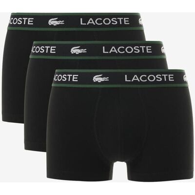 Lacoste Stretch Jersey Boxershorts schwarz/grün (3er-Pack) - XL male Lacoste Stretch Jersey Boxershorts schwarz/grün (3er-Pack) - XL male