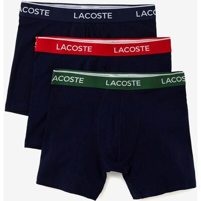 Lacoste Stretch Cotton Colour Logo Boxershorts marineblau/grün/rot (3er-Pack) - M male Lacoste Stretch Cotton Colour Logo Boxershorts marineblau/grün/rot (3er-Pack) - M male