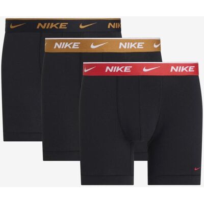 Nike Brief Boxershorts schwarz rot braun (3 Stück) - L male Nike Brief Boxershorts schwarz rot braun (3 Stück) - L male