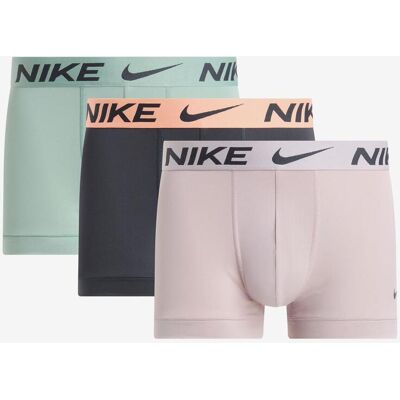 Nike Trunk Logo Boxershorts beige schwarz grün (3 Stück) - XL male Nike Trunk Logo Boxershorts beige schwarz grün (3 Stück) - XL male