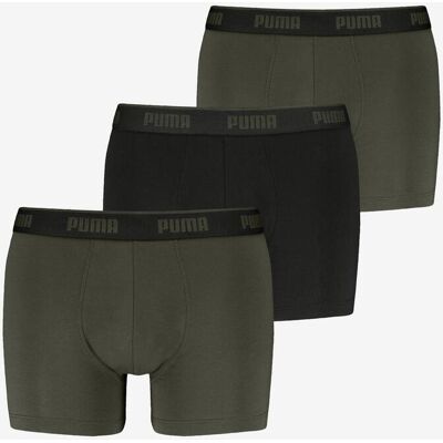 Puma Everyday Basic Boxershorts grün oliv schwarz 3 Stück - M male Puma Everyday Basic Boxershorts grün oliv schwarz 3 Stück - M male