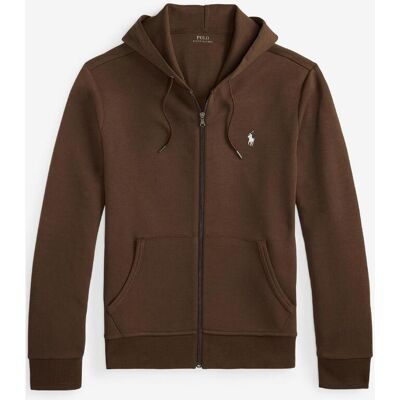 Ralph Lauren 30/1 Double Knt Full Zip Kapuzenjacke dunkelbraun - L male Ralph Lauren 30/1 Double Knt Full Zip Kapuzenjacke dunkelbraun - L male