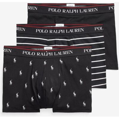 Ralph Lauren Classic Stretch Boxershorts schwarz weiß rot (3 Stück) - M male Ralph Lauren Classic Stretch Boxershorts schwarz weiß rot (3 Stück) - M male