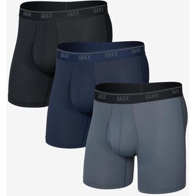 SAXX Quick-Dry Mesh Boxershorts grau blau schwarz (3er Pack) - XXL male SAXX Quick-Dry Mesh Boxershorts grau blau schwarz (3er Pack) - XXL male