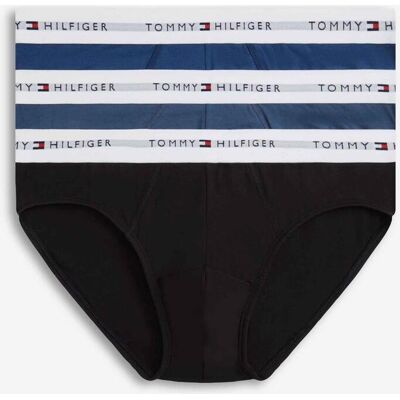 Tommy Hilfiger Brief Logo Unterhose blau weiß (3 Stück) - L male Tommy Hilfiger Brief Logo Unterhose blau weiß (3 Stück) - L male