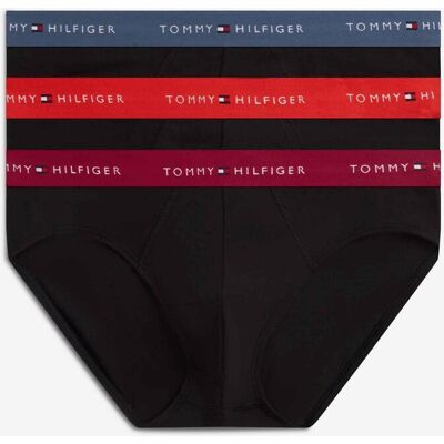 Tommy Hilfiger Brief Logo WB Unterhose schwarz rot blau (3 Stück) - L male Tommy Hilfiger Brief Logo WB Unterhose schwarz rot blau (3 Stück) - L male
