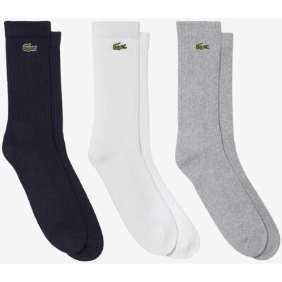 Lacoste Classic Sport Socken marineblau/weiß/grau (3er-Pack) - 39-42 male Lacoste Classic Sport Socken marineblau/weiß/grau (3er-Pack) - 39-42 male