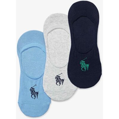 Ralph Lauren No-Show Socken hellblau/dunkelgrau (3er-Pack) male Ralph Lauren No-Show Socken hellblau/dunkelgrau (3er-Pack) male