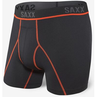SAXX Kinetic HD Brief Boxershorts schwarz/orange - S male SAXX Kinetic HD Brief Boxershorts schwarz/orange - S male