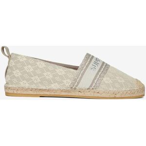 Superdry Canvas Espardille Overlay Damen Sandalen cremeweiß/grau - 39 female Superdry Canvas Espardille Overlay Damen Sandalen cremeweiß/grau - 39 female