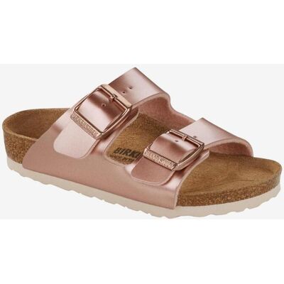 Birkenstock Arizona BF Electric Metallic Schmale Weite Kinder Sandalen rosa glänzend - 27 unisex Birkenstock Arizona BF Electric Metallic Schmale Weite Kinder Sandalen rosa glänzend - 27 unisex