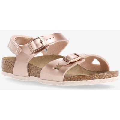 Birkenstock Rio AS Birko-Flor Schmale Weite Kindersandalen rosa/braun - 32 unisex Birkenstock Rio AS Birko-Flor Schmale Weite Kindersandalen rosa/braun - 32 unisex