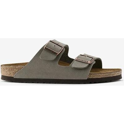 Birkenstock Arizona Birko-Flor Nubuck Schmale Weite Sandalen grau - 39 unisex Birkenstock Arizona Birko-Flor Nubuck Schmale Weite Sandalen grau - 39 unisex