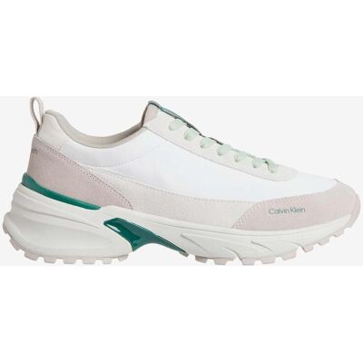 Calvin Klein Hike Runner Casual NY Suede Sneaker weiß/grün - 46 male Calvin Klein Hike Runner Casual NY Suede Sneaker weiß/grün - 46 male