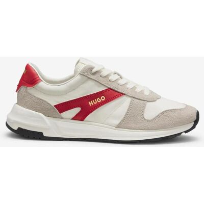 HUGO GO3 Logo Sneaker weiß/grau/rot - 45 male HUGO GO3 Logo Sneaker weiß/grau/rot - 45 male
