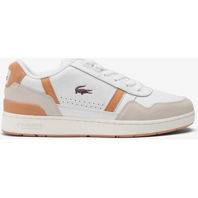 Lacoste T-Clip Contrasted Sneaker weiß/grau/orange - 43 male Lacoste T-Clip Contrasted Sneaker weiß/grau/orange - 43 male