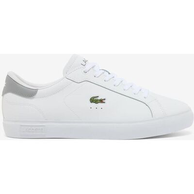 Lacoste Powercourt Leather Sneaker weiß/grau - 42 male Lacoste Powercourt Leather Sneaker weiß/grau - 42 male