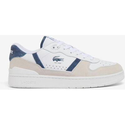 Lacoste T-Clip Set Leather Schuhe weiß beige marineblau - 42 male Lacoste T-Clip Set Leather Schuhe weiß beige marineblau - 42 male