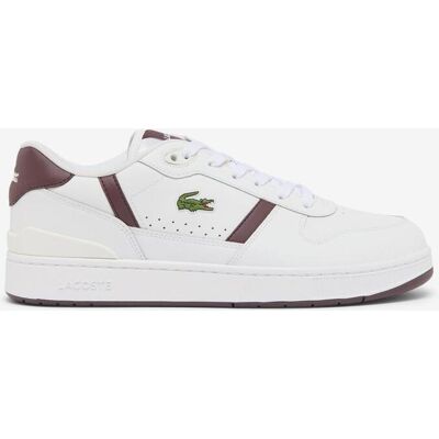 Lacoste T-Clip Set Leather Damen Sneaker weiß/bordeaux - 40.5 male Lacoste T-Clip Set Leather Damen Sneaker weiß/bordeaux - 40.5 male