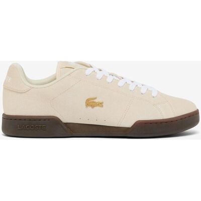 Lacoste Carnaby Cup Suede Sneaker beige braun weiß - 40 male Lacoste Carnaby Cup Suede Sneaker beige braun weiß - 40 male
