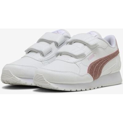 Puma V4 Weiße Klettverschluss Turnschuhe für Mädchen Puma V4 Weiße Klettverschluss Turnschuhe für Mädchen