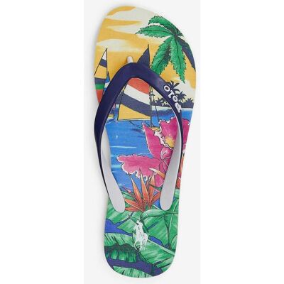Ralph Lauren Printed Eva Bolt Flip-Flops blau/gelb/grün - 38 male Ralph Lauren Printed Eva Bolt Flip-Flops blau/gelb/grün - 38 male