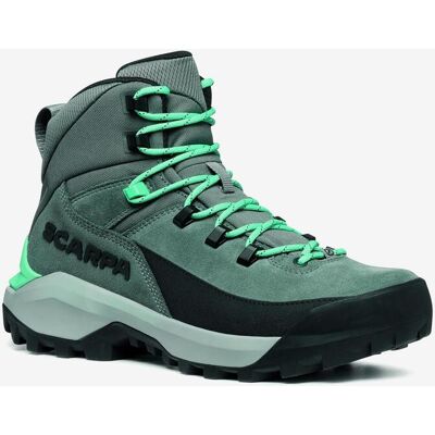 Scarpa Mustang TRK Damen Stiefel GORE-TEX grauer Rauch türkisblau - 38.5 female Scarpa Mustang TRK Damen Stiefel GORE-TEX grauer Rauch türkisblau - 38.5 female