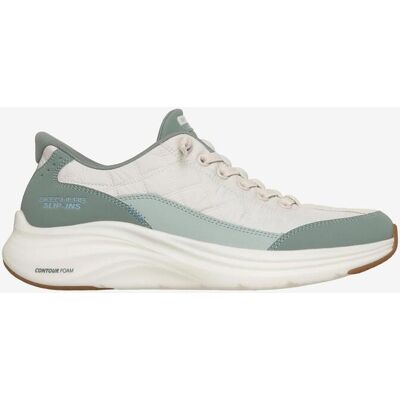 Skechers Contour Foam Slip-Ins Damen Schuhe weiß türkisblau - 41 female Skechers Contour Foam Slip-Ins Damen Schuhe weiß türkisblau - 41 female