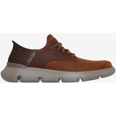Skechers Garza - Gervin Slip-Ins Schuhe braun Leder dunkelbraun hellgrau - 41 male Skechers Garza - Gervin Slip-Ins Schuhe braun Leder dunkelbraun hellgrau - 41 male