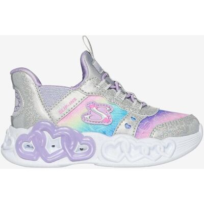 Skechers Hands Free Slip-ins Infinite Heart Lights Mädchen Schuhe grau violett - 23 female Skechers Hands Free Slip-ins Infinite Heart Lights Mädchen Schuhe grau violett - 23 female