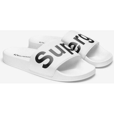 Superga Slides Badesandalen weiß/schwarz - 39 male Superga Slides Badesandalen weiß/schwarz - 39 male