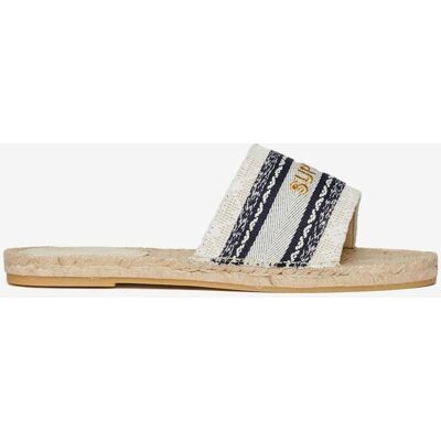 Superdry Overlay Logo Damen Sandalen weiß/marineblau - 40 female Superdry Overlay Logo Damen Sandalen weiß/marineblau - 40 female