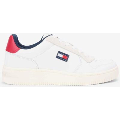 Tommy Hilfiger Tommy Jeans Retro Basket Schuhe weiß beige rot - 45 male Tommy Hilfiger Tommy Jeans Retro Basket Schuhe weiß beige rot - 45 male