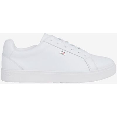 Tommy Hilfiger Flag Court Leather Damen Schuhe weiß - 39 female Tommy Hilfiger Flag Court Leather Damen Schuhe weiß - 39 female