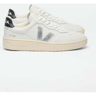 Veja V-90 O.T. Leather Damen Schuhe weiß silber - 36 female Veja V-90 O.T. Leather Damen Schuhe weiß silber - 36 female