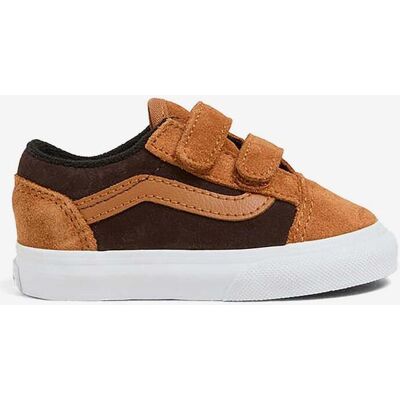 Vans Old Skool Baby Sneaker mit Klettverschluss braun/schwarz - 19 unisex Vans Old Skool Baby Sneaker mit Klettverschluss braun/schwarz - 19 unisex