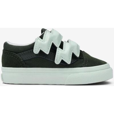 Vans Old Skool V Bolt Strap Junior Schuhe schwarz hellgrün - 22.5 unisex Vans Old Skool V Bolt Strap Junior Schuhe schwarz hellgrün - 22.5 unisex