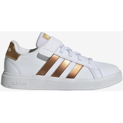 adidas Grand Court Elastic Lace and Top Kinder Sneaker weiß/bronze - 40 unisex adidas Grand Court Elastic Lace and Top Kinder Sneaker weiß/bronze - 40 unisex
