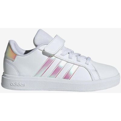 adidas Grand Court 2.0 Kinder Sneaker mit Klettverschluss weiß/silber - 31 unisex adidas Grand Court 2.0 Kinder Sneaker mit Klettverschluss weiß/silber - 31 unisex
