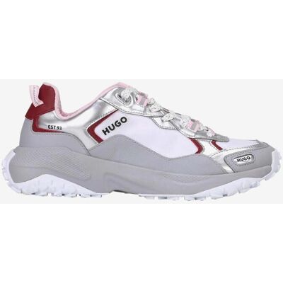 HUGO Logo Sneaker weiß/grau/rot - 38 male HUGO Logo Sneaker weiß/grau/rot - 38 male