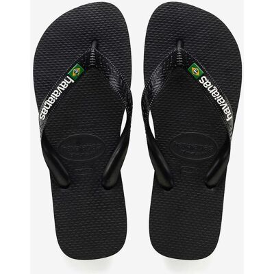 Havaianas Brasil Logo Flip-Flops schwarz/weiß - 45-46 male Havaianas Brasil Logo Flip-Flops schwarz/weiß - 45-46 male
