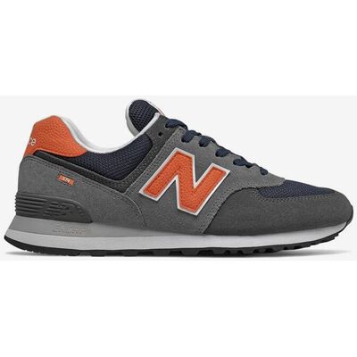 New Balance ML574 Sneaker grau/marineblau/orange - 38 male New Balance ML574 Sneaker grau/marineblau/orange - 38 male