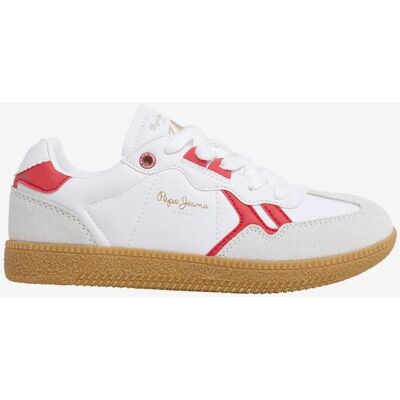 Pepe Jeans Ball Retro Kinder Sneaker weiß/rot - 35 male Pepe Jeans Ball Retro Kinder Sneaker weiß/rot - 35 male
