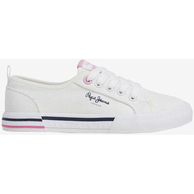 Pepe Jeans Brady Top Kinder Sneaker weiß/rosa/blau - 32 female Pepe Jeans Brady Top Kinder Sneaker weiß/rosa/blau - 32 female