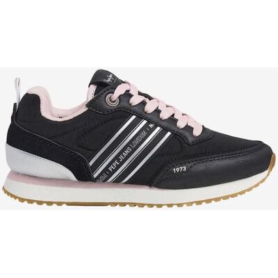 Pepe Jeans Dublin Half Kinder Sneaker schwarz/rosa - 37 female Pepe Jeans Dublin Half Kinder Sneaker schwarz/rosa - 37 female