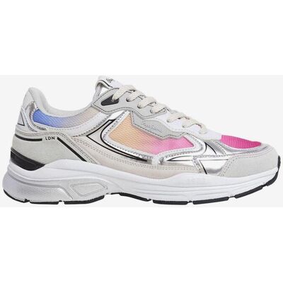 Pepe Jeans Dave Damen Sneaker grau/rosa/orange/blau - 38 female Pepe Jeans Dave Damen Sneaker grau/rosa/orange/blau - 38 female