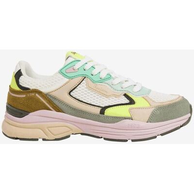 Pepe Jeans Dave Sport Damen Sneaker beige/türkis/rosa/gelb - 37 female Pepe Jeans Dave Sport Damen Sneaker beige/türkis/rosa/gelb - 37 female
