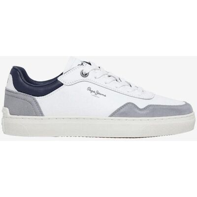 Pepe Jeans Camden Collar Sneaker weiß/grau/marineblau - 44 male Pepe Jeans Camden Collar Sneaker weiß/grau/marineblau - 44 male