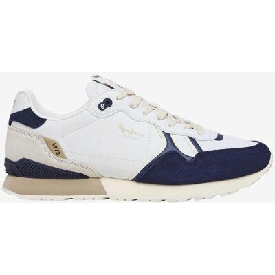 Pepe Jeans Brit Ivy Sneaker weiß/marineblau/beige - 44 male Pepe Jeans Brit Ivy Sneaker weiß/marineblau/beige - 44 male