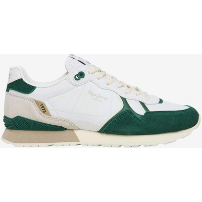 Pepe Jeans Brit Ivy Sneaker grün/weiß/beige - 44 male Pepe Jeans Brit Ivy Sneaker grün/weiß/beige - 44 male
